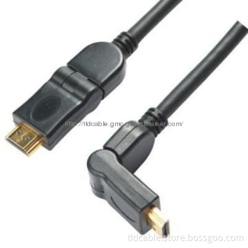 180 Degree Rotary HDMI Cable Support 1080p & Ture HD Resolution